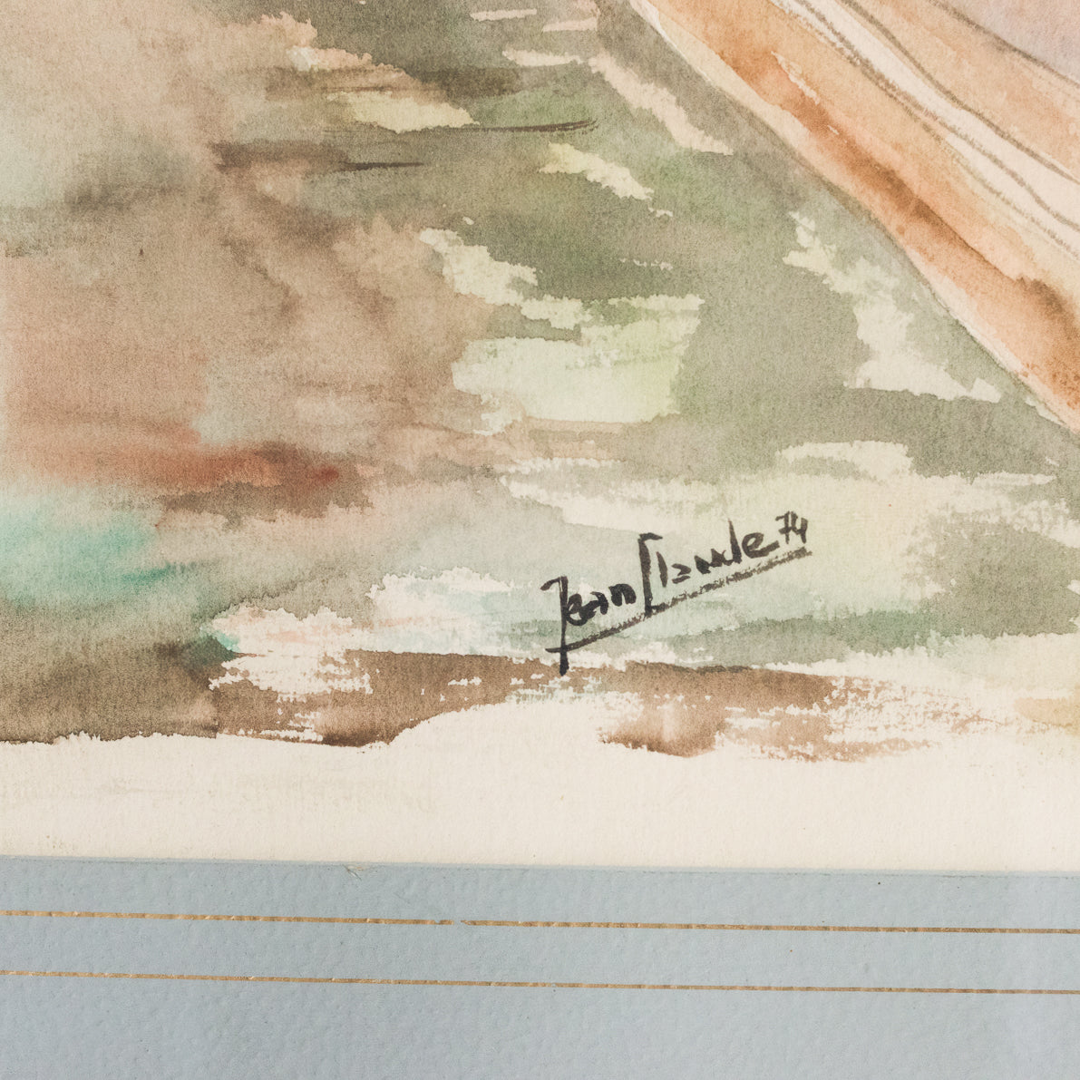 Village With Canal Watercolor Painting