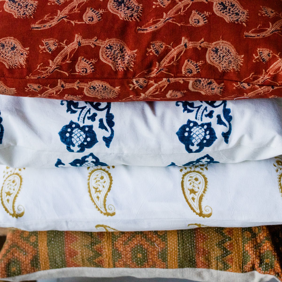 Block Print Pillow Cover | Sophie Indigo