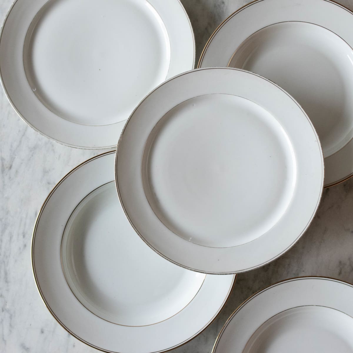 Not Your Grandma's Gold Rim China Set Of 4