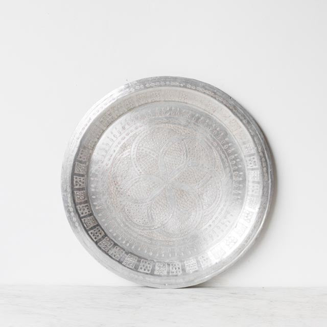 Vintage Aluminum Moroccan Tray