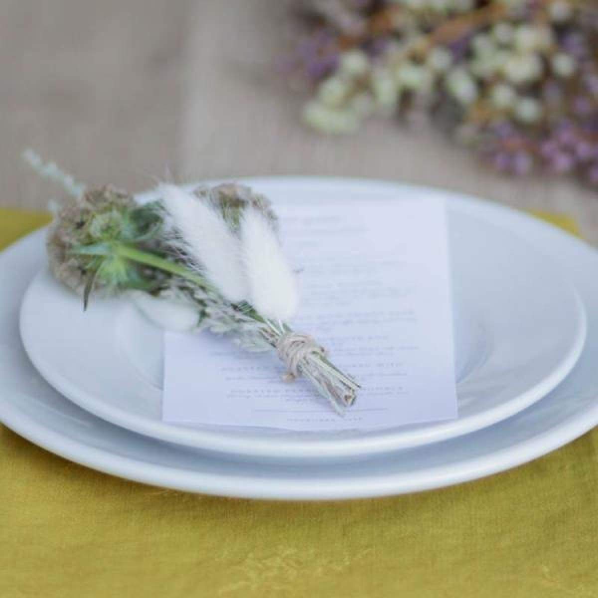 Vintage White China Plates Set of 4