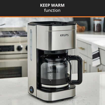 10-Cup Drip Coffee Maker, Digital Display, Stainless Steel Finish, Programmable Timer, Auto Shutoff