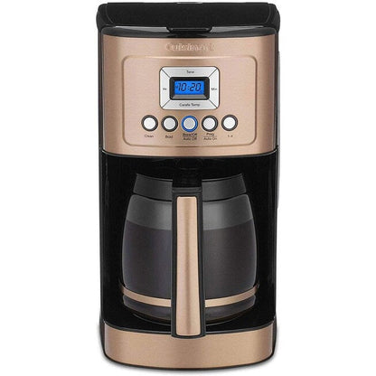 14-Cup Programmable Coffee Maker, Glass Carafe, Brew Strength Control, 1-4 Cup Setting, Copper
