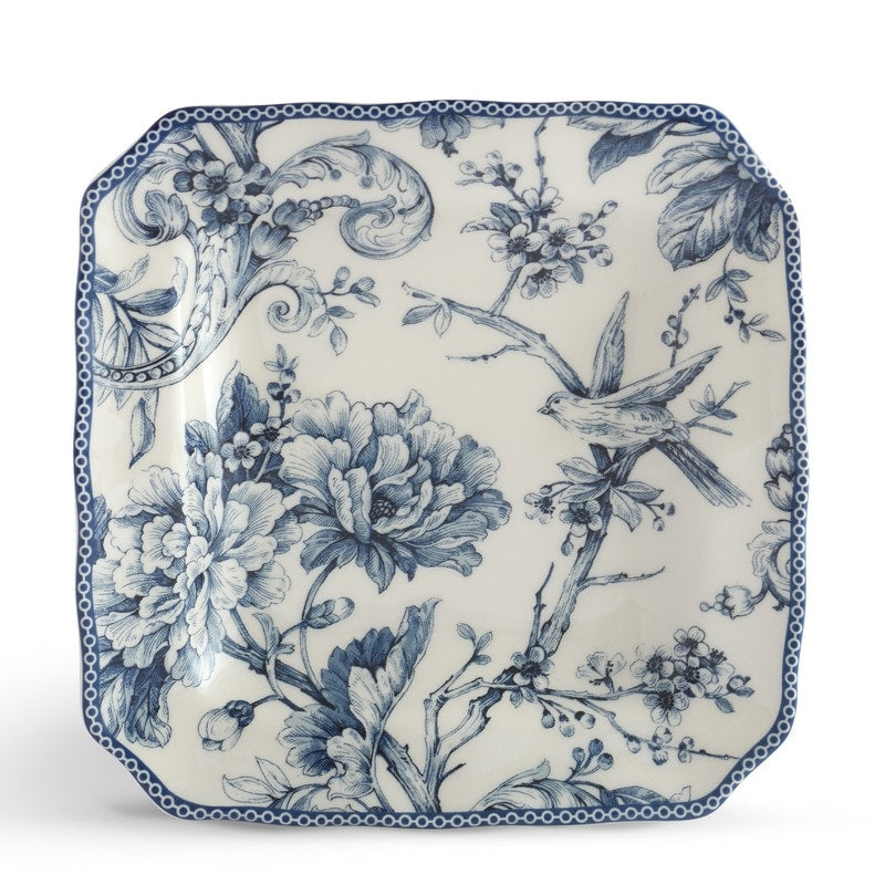 222 Fifth Adelaide 16-Piece Porcelain Dinnerware Set, Blue