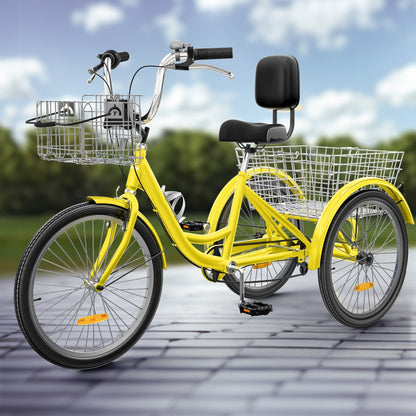 26 Adult Tricycle 3 Wheel Bikes 7 Speed Trike Bike