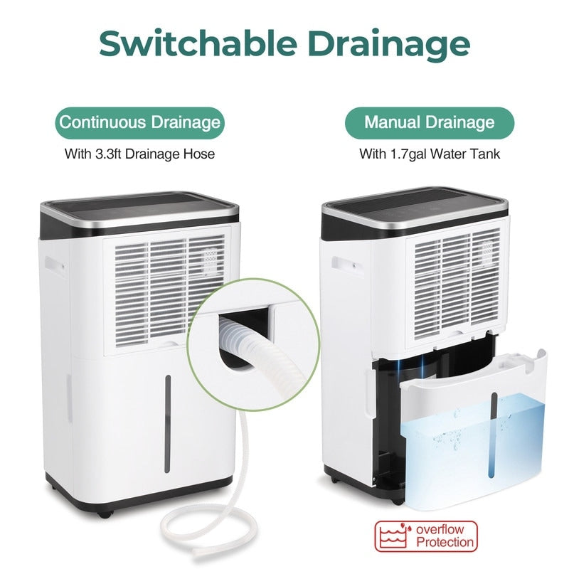 3500 Sq. Ft Dehumidifiers for Basements, Home, Large Room and Bedroom, Garage dehumidifier with Low Noise
