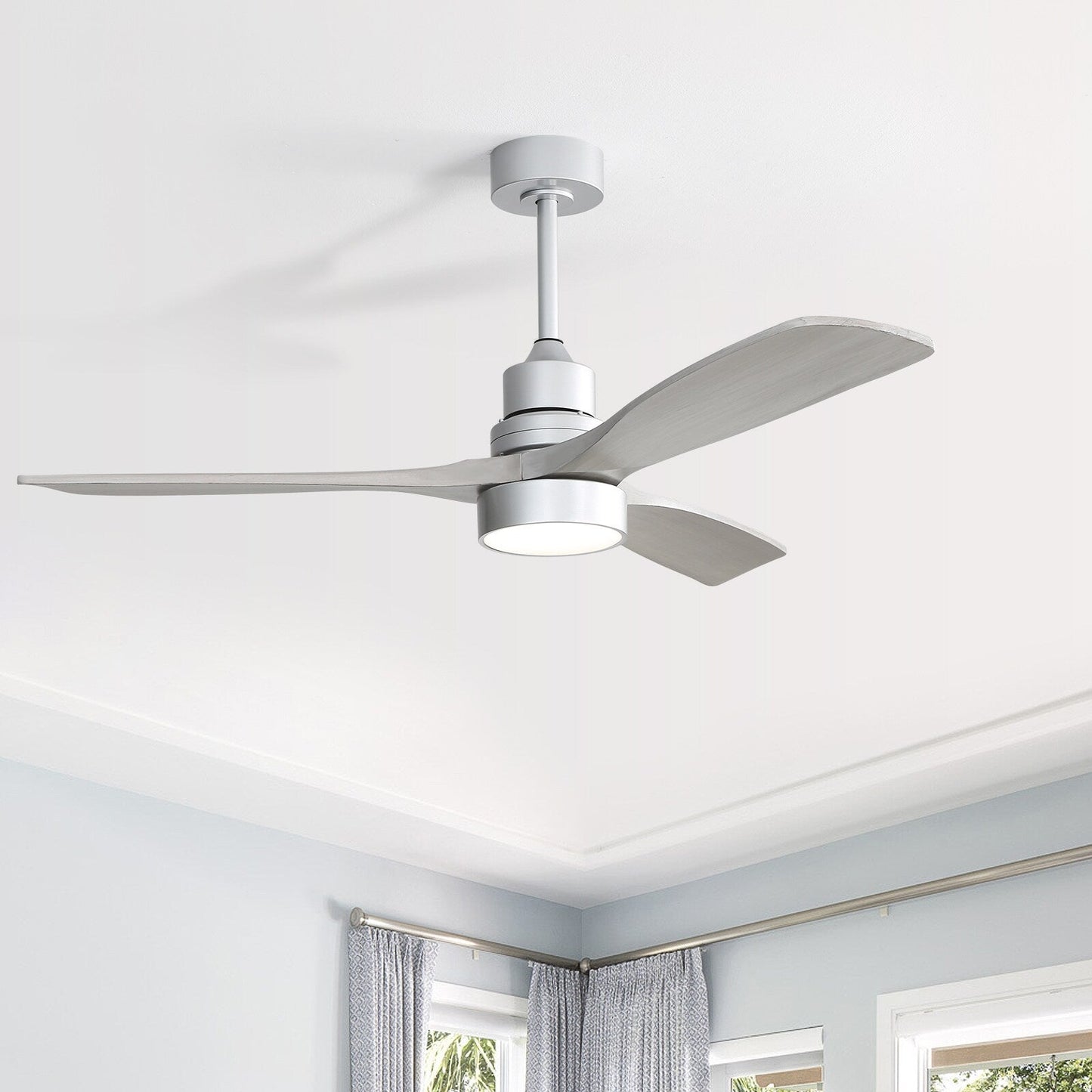48 and 52 Integrated LED Ceiling Fan with Light and Remote, Reversible DC Motor