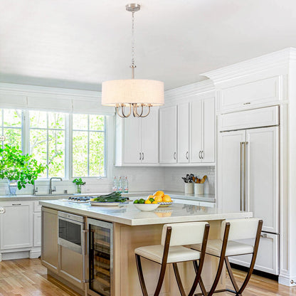 5-Light Modern Semi Flush Mount Ceiling Light for Dining Room Bedrooms Living Room - N/A