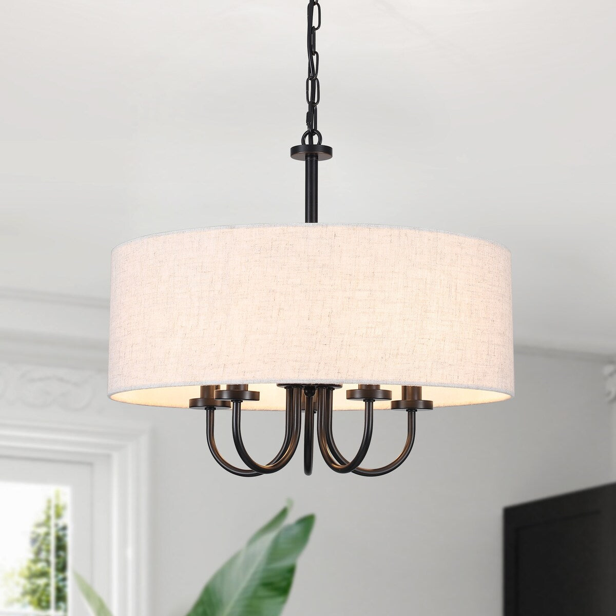 5-Light Modern Semi Flush Mount Ceiling Light for Dining Room Bedrooms Living Room - N/A