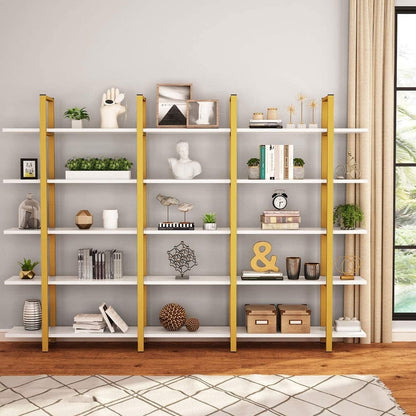 5-Tier Bookshelf, Vintage Industrial Style Bookcase