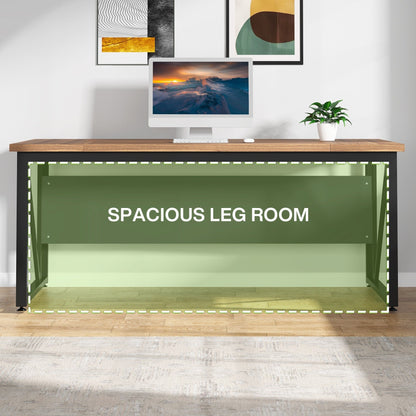 63 L-Shaped Computer Desk with 47 inches Lateral File Cabinet, Executive Desk Home Office Furniture Desk Set