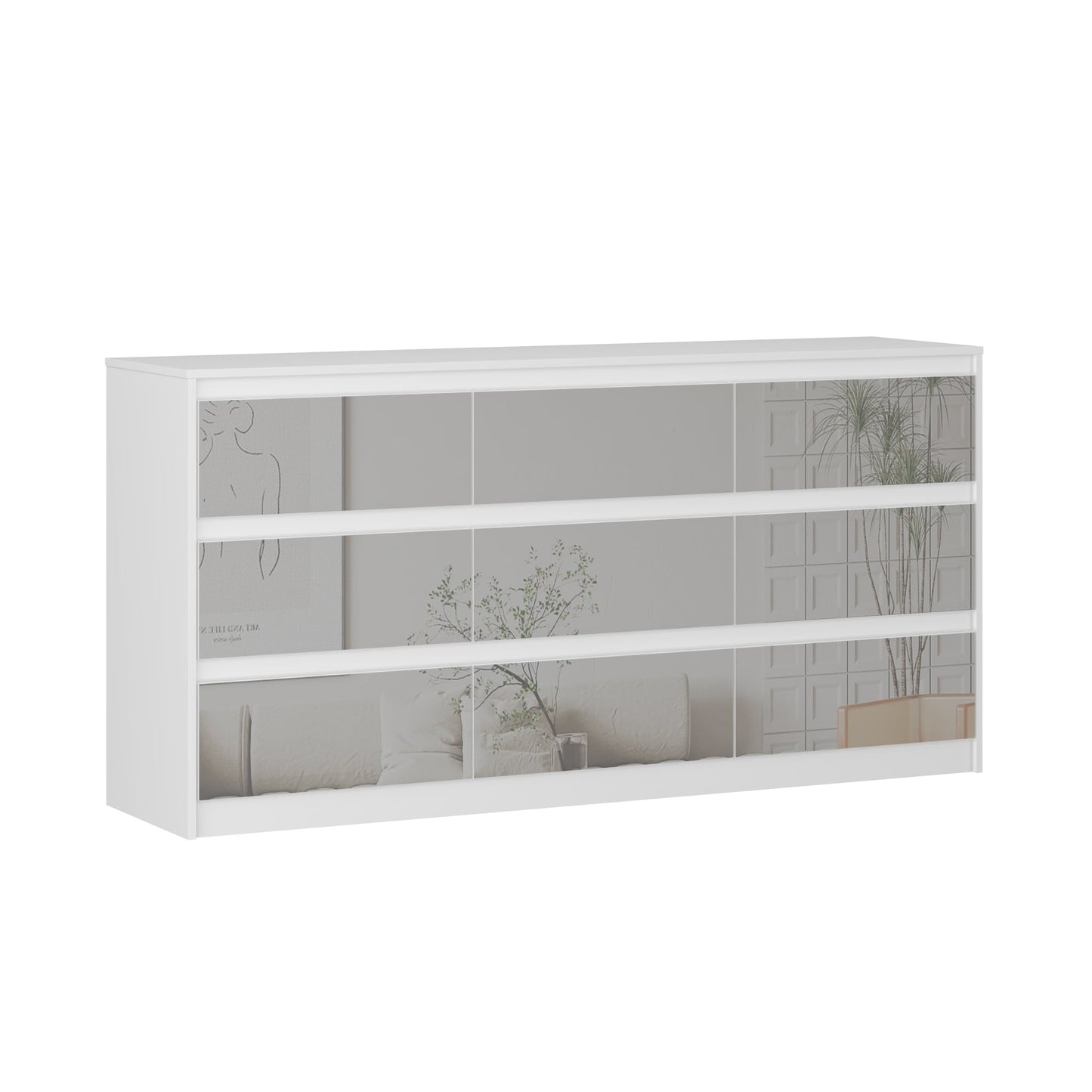 63W 9 Drawer Dresser Accent Dresser for Living Room Bedroom Chest