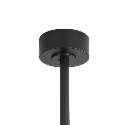 65 Inch 8-Blade Black LED Ceiling Fan with Light and Remote