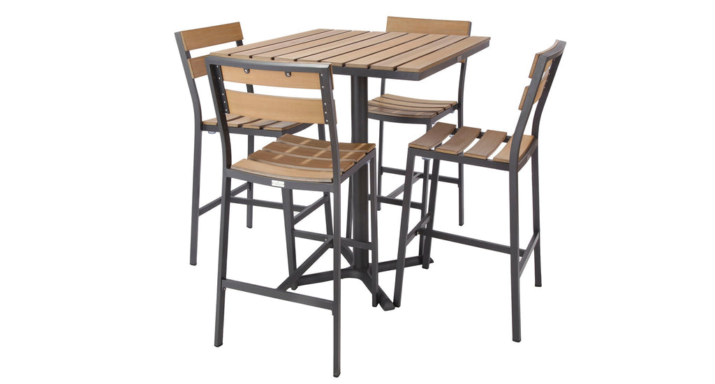 Asher Outdoor 4-Top Bar Set