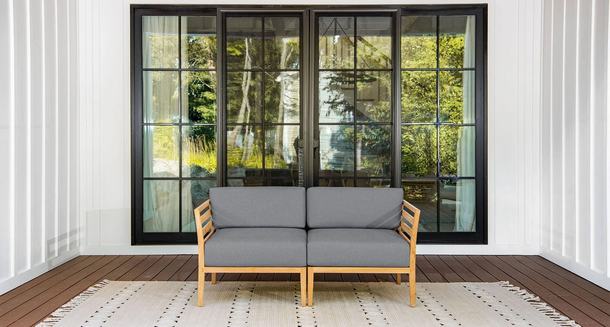 Bali Teak Outdoor Loveseat