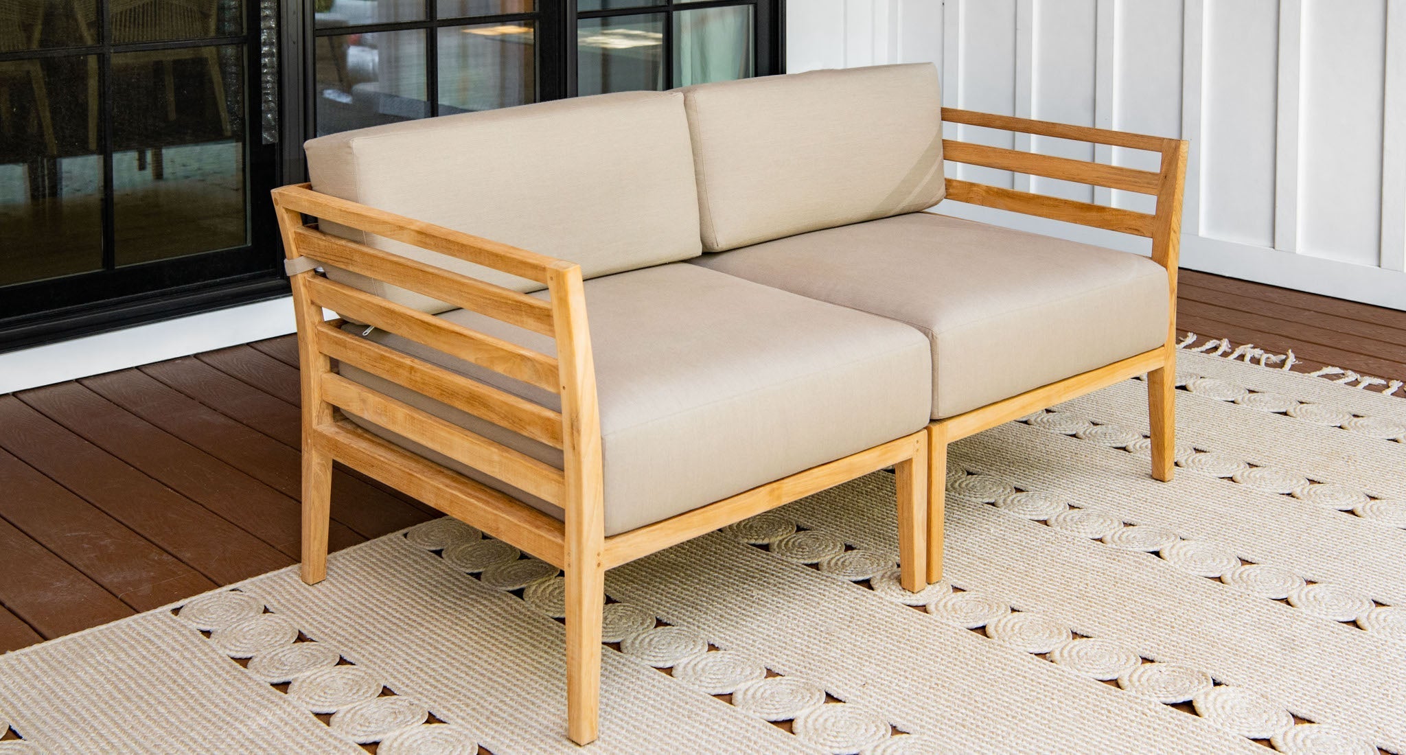 Bali Teak Outdoor Loveseat