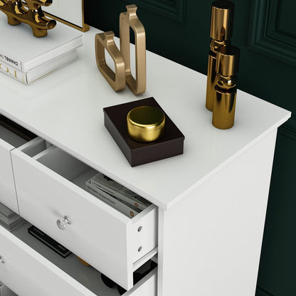 10 Drawer Double Dresser for Bedroom White Dresser Wide Storage