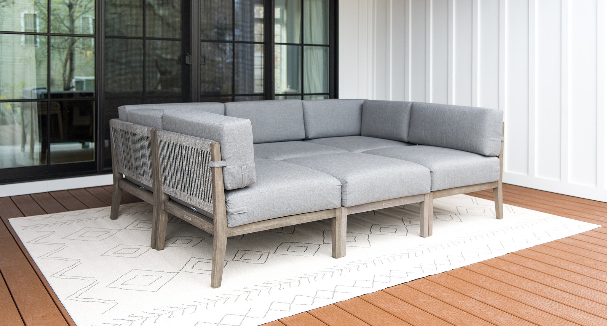 Fiji Teak & Rope Outdoor Patio Daybed