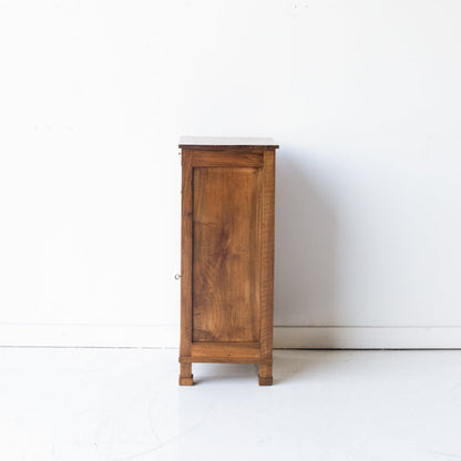 Vintage Bedside Table With Book-Matched Face