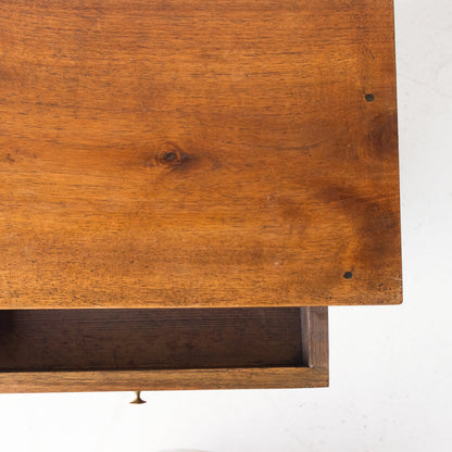 Vintage Bedside Table With Book-Matched Face
