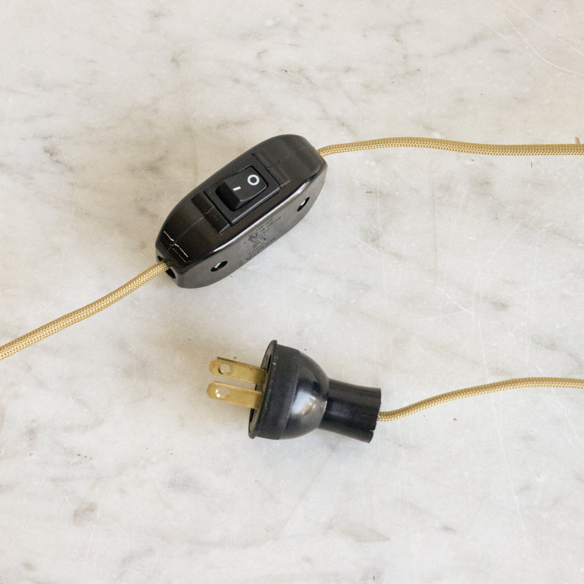 Petite Stoneware Lamp with Burlap Shade