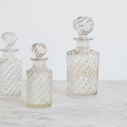 Trio of Baccarat Vanity Bottles