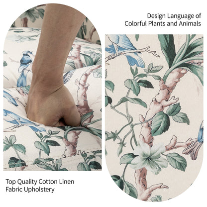 29'' W Pattern Swivel Glider Manual Push Back Recliner Chair Set of 2