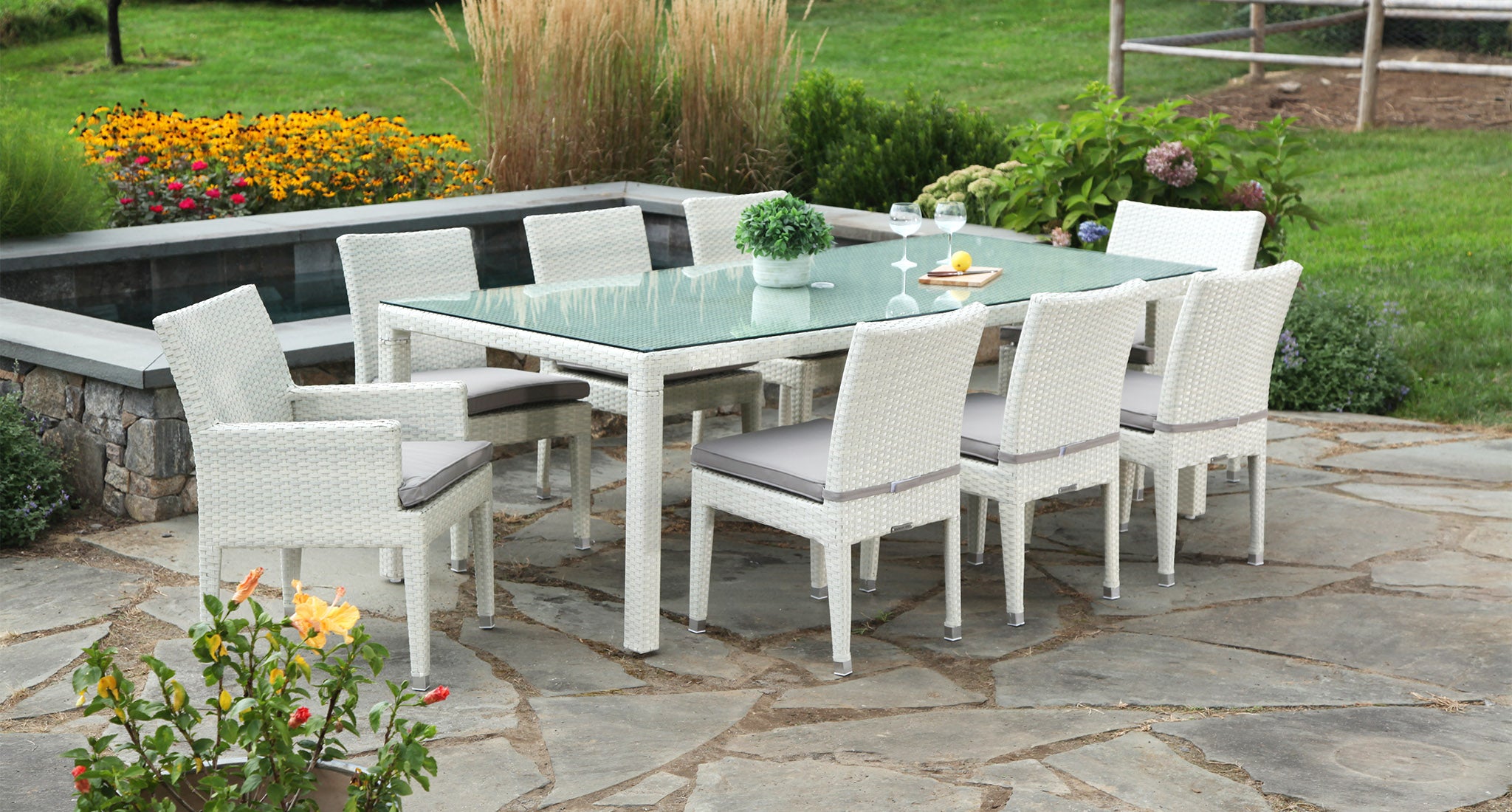 Mykonos Outdoor Dining Set for 8