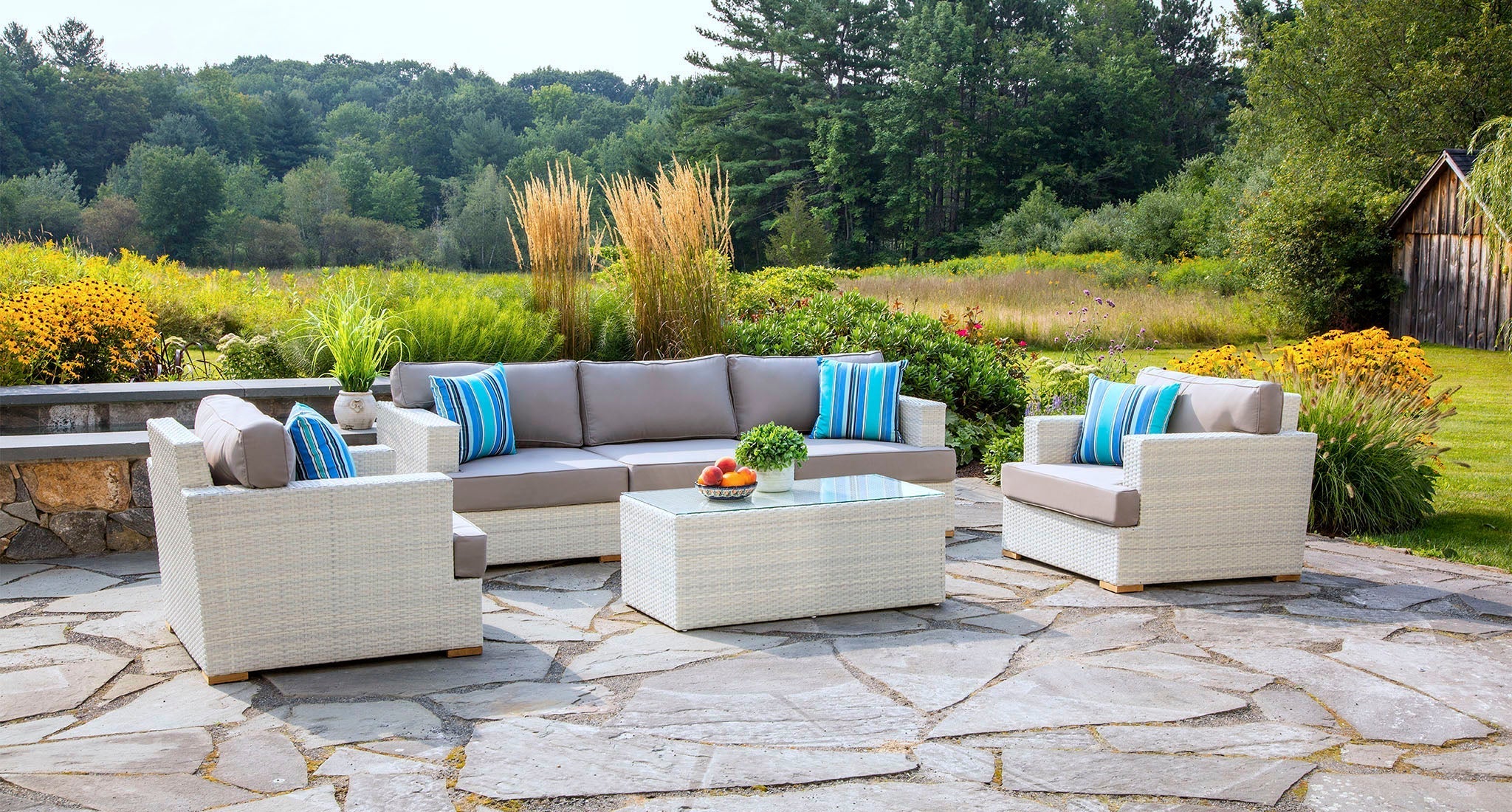 Mykonos Outdoor Sofa & Club Chair Set