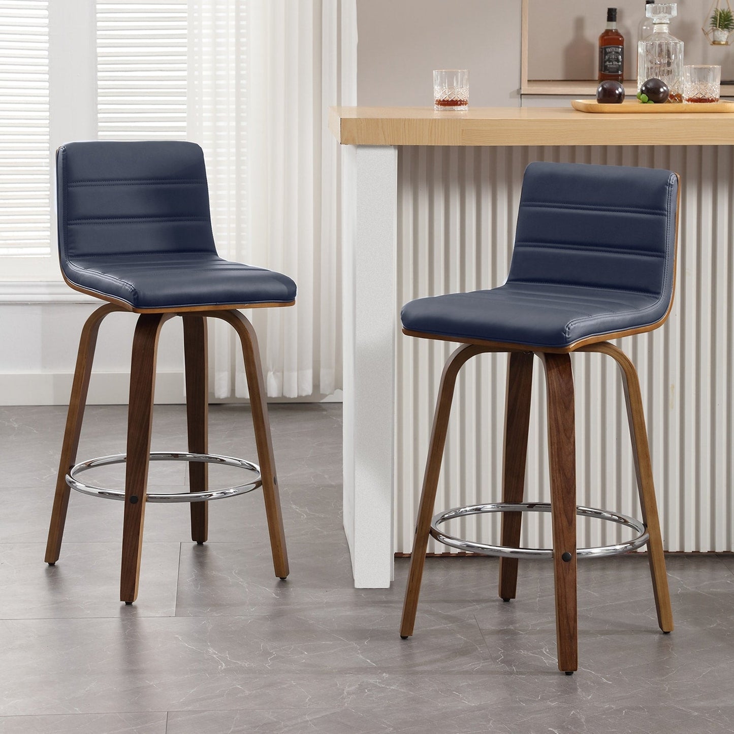26/29 Faux Leather Swivel Bar/Counter Stools, Set of 2/3