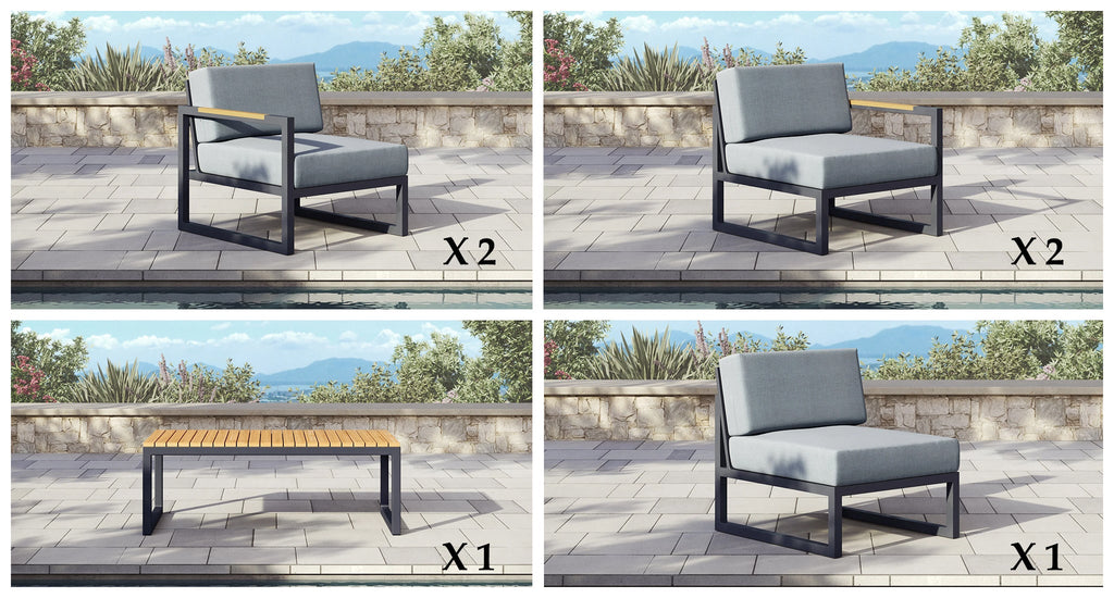 Pacific Aluminum Outdoor Sofa & Loveseat Set