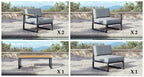 Pacific Aluminum Outdoor Sofa & Loveseat Set