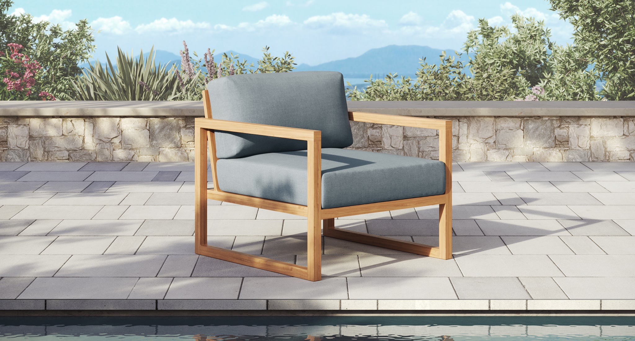 Pacific Teak Outdoor Sectional Set