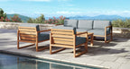 Pacific Teak Outdoor Sofa & Club Chair Set