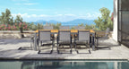 Pacific Teak & Aluminum Outdoor Dining Set for 8