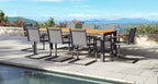 Pacific Teak & Aluminum Outdoor Dining Set for 8