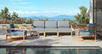Pacific Teak Outdoor Sofa & Club Chair Set