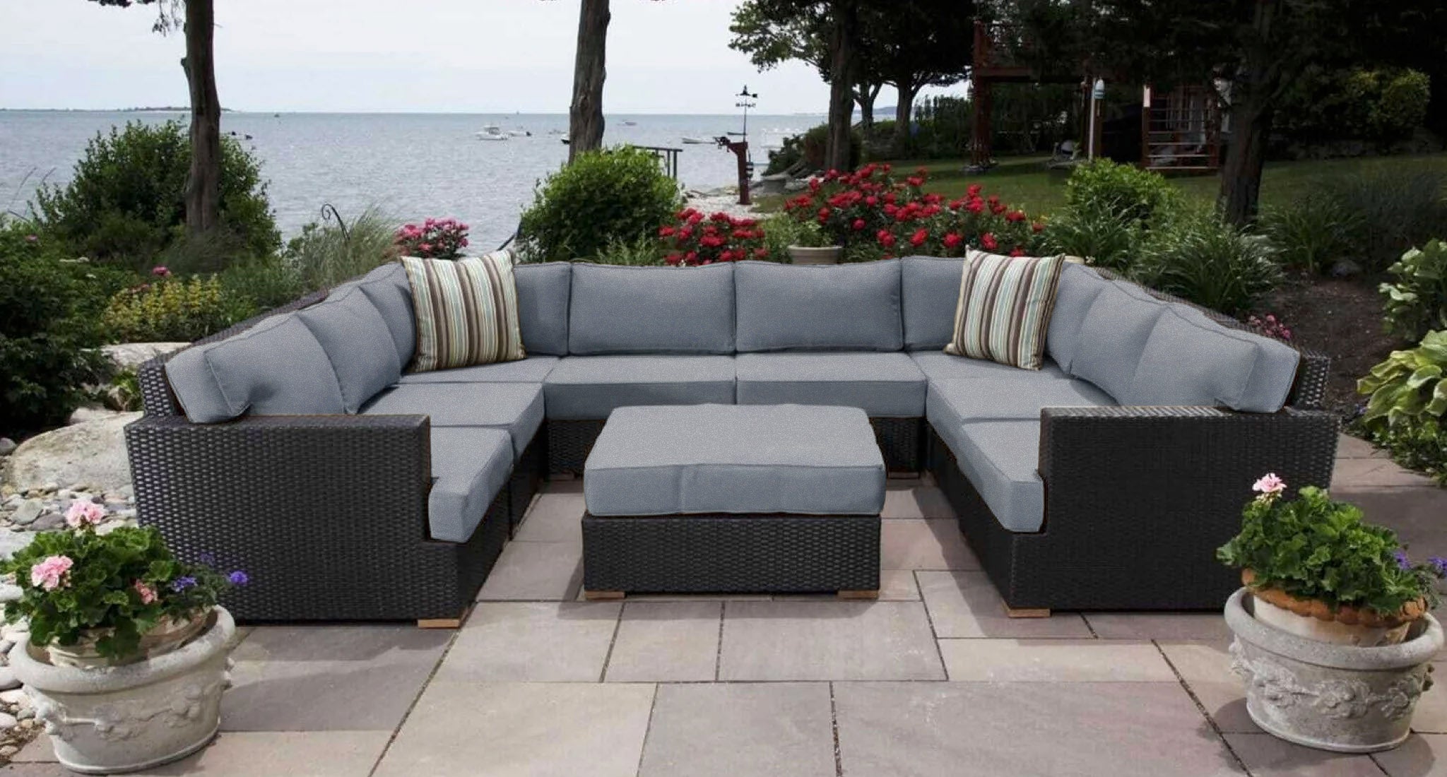 Salina Outdoor U-Shaped Sectional Set