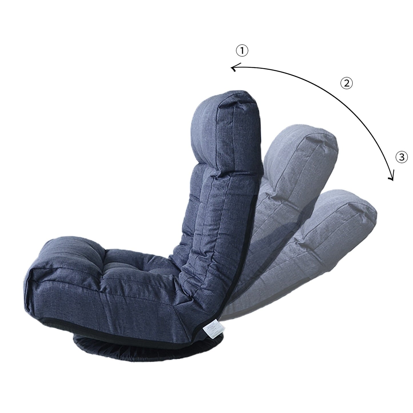 Upholstered Armless Recliner Set with Ottoman and Adjustable Headrest