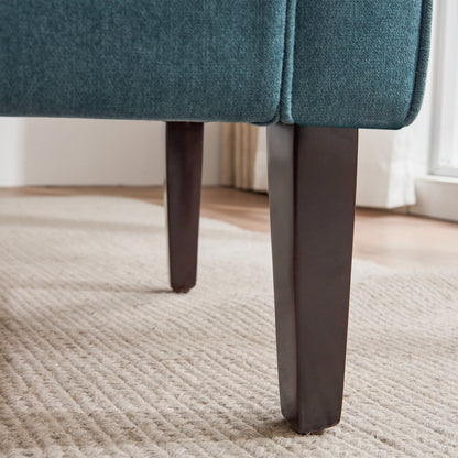 Upholstered Storage Bench Arm Bench Entryway Bench with Tufted Flip Top 50.4 Inches