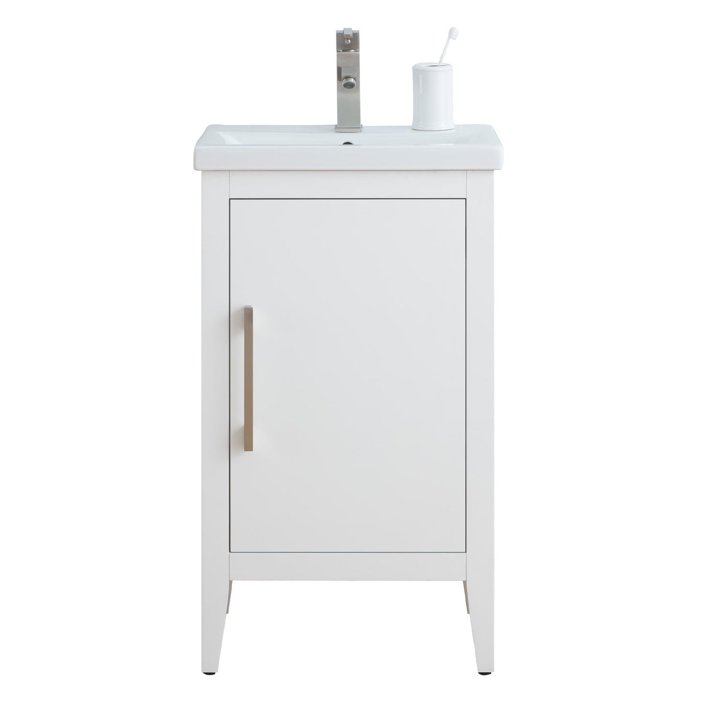 Vanity Art 20 or 24 or 30 Single Sink Bathroom Vanity Cabinet with Ceramic Top