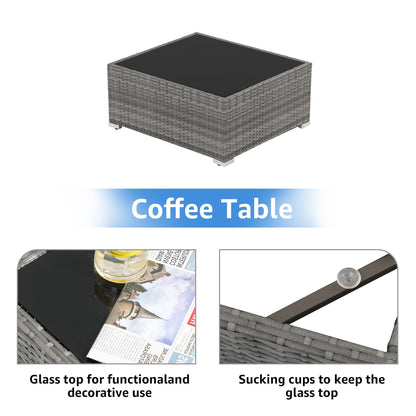 Wicker/ Steel 7-piece Outdoor Cushioned Sectional Sofa Set