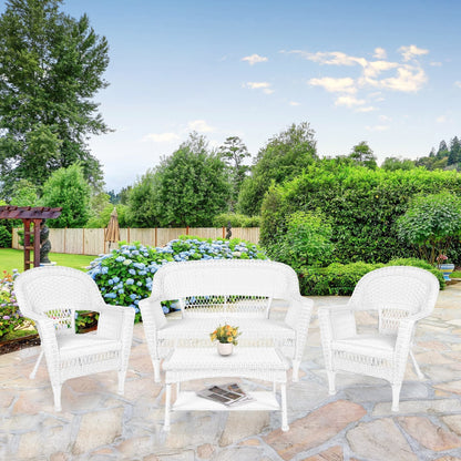 Wicker Patio 4-piece Conversation Set