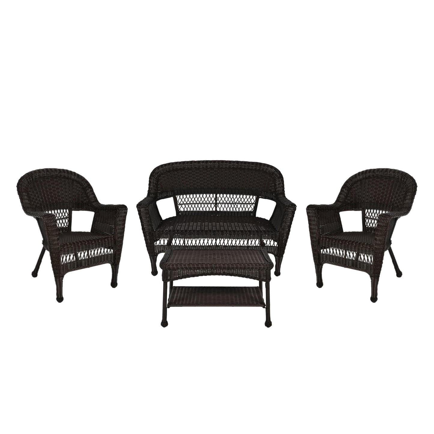 Wicker Patio 4-piece Conversation Set