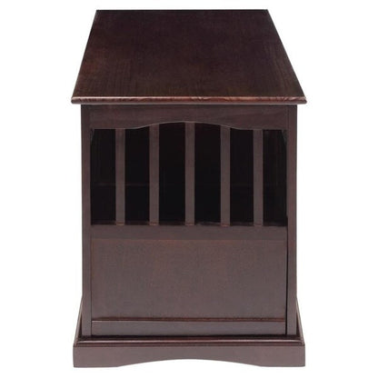 Wooden Pet Crate End Table with Lockable Door