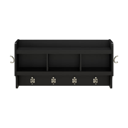 Woodland 40W Wall Mounted Coat Rack with Shelf by Bush Furniture