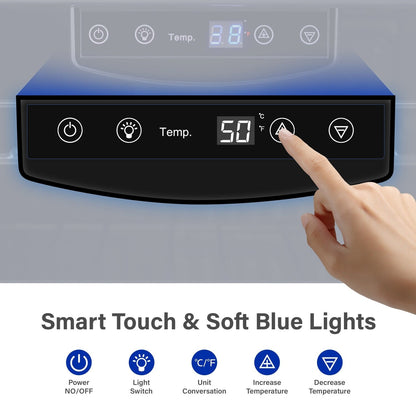 Yeego 17 Inch Single Zone 27-Bottle Freestanding Wine Cooler Mini Fridge - 16.9 inch