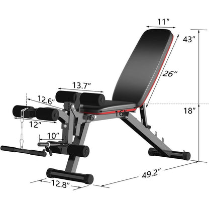 Zenova Adjustable Incline Decline Exercise Workout Bench