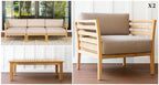 Bali Teak Outdoor Sofa & Club Chair Set