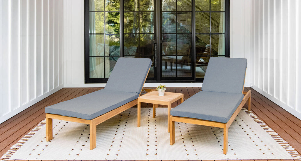 Malibu Teak Outdoor Lounge Chair Set